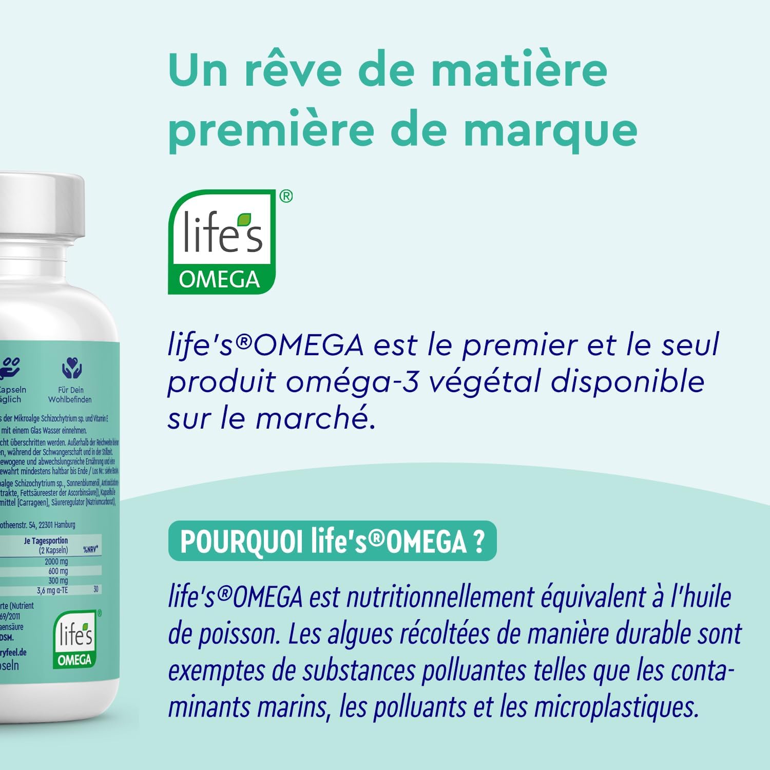 Detalle de Oméga 3 Vegan Breveté 2000mg