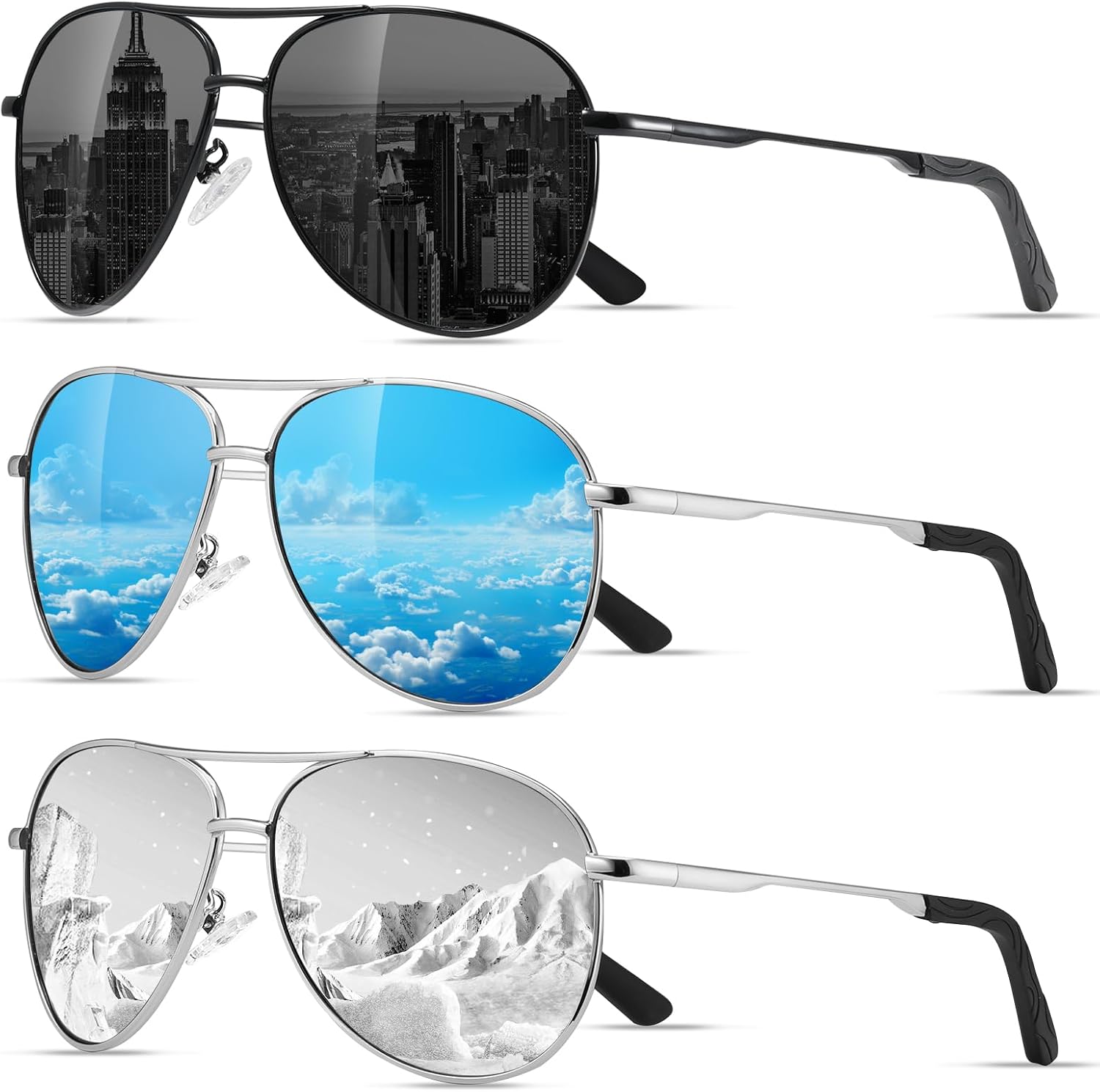 Detalle de Eiuizah Aviator Sunglasses with Metal Frame