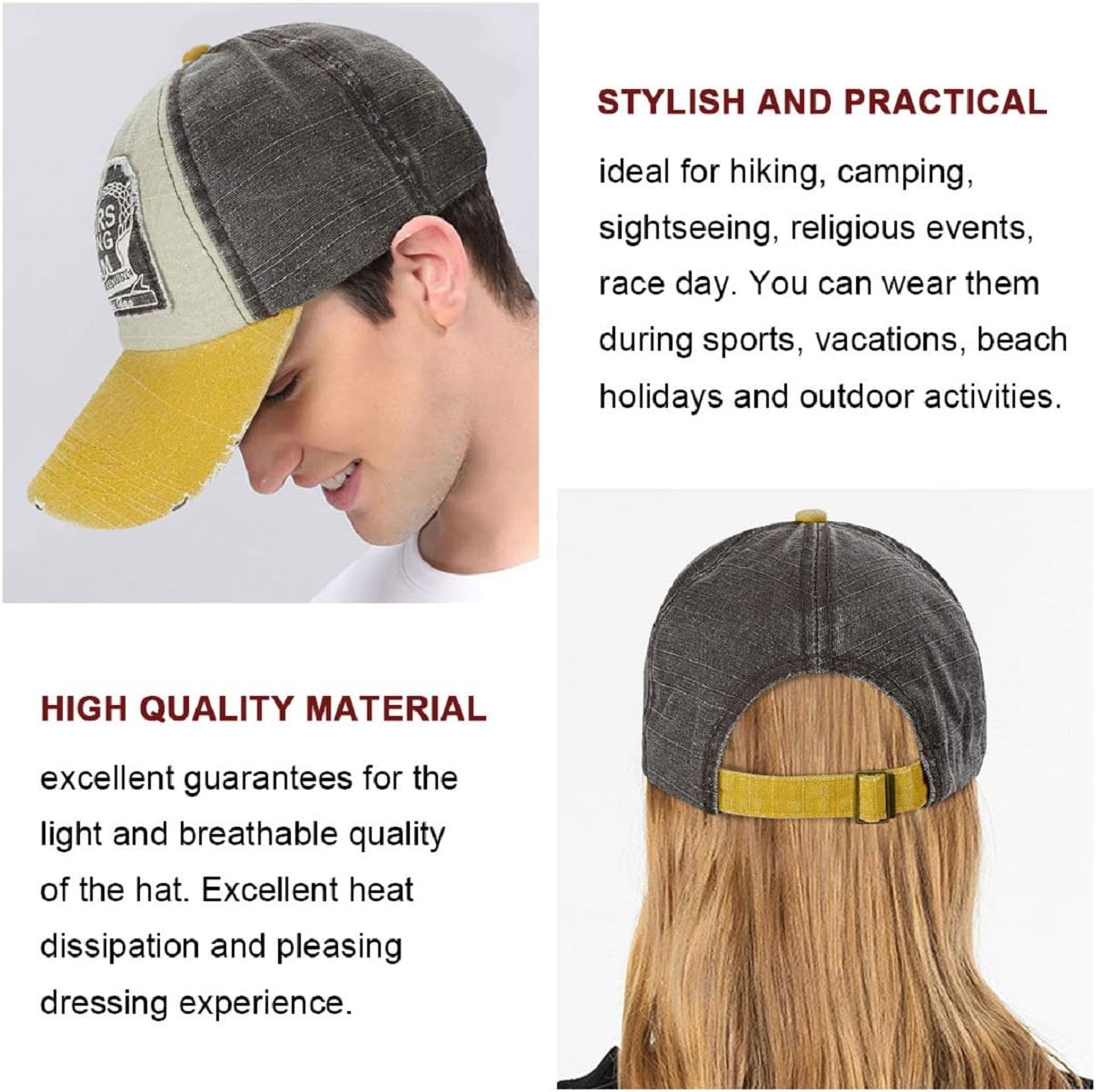 Thumbnail 3 de Tuopuda Cappellino Baseball Vintage 56-61 cm