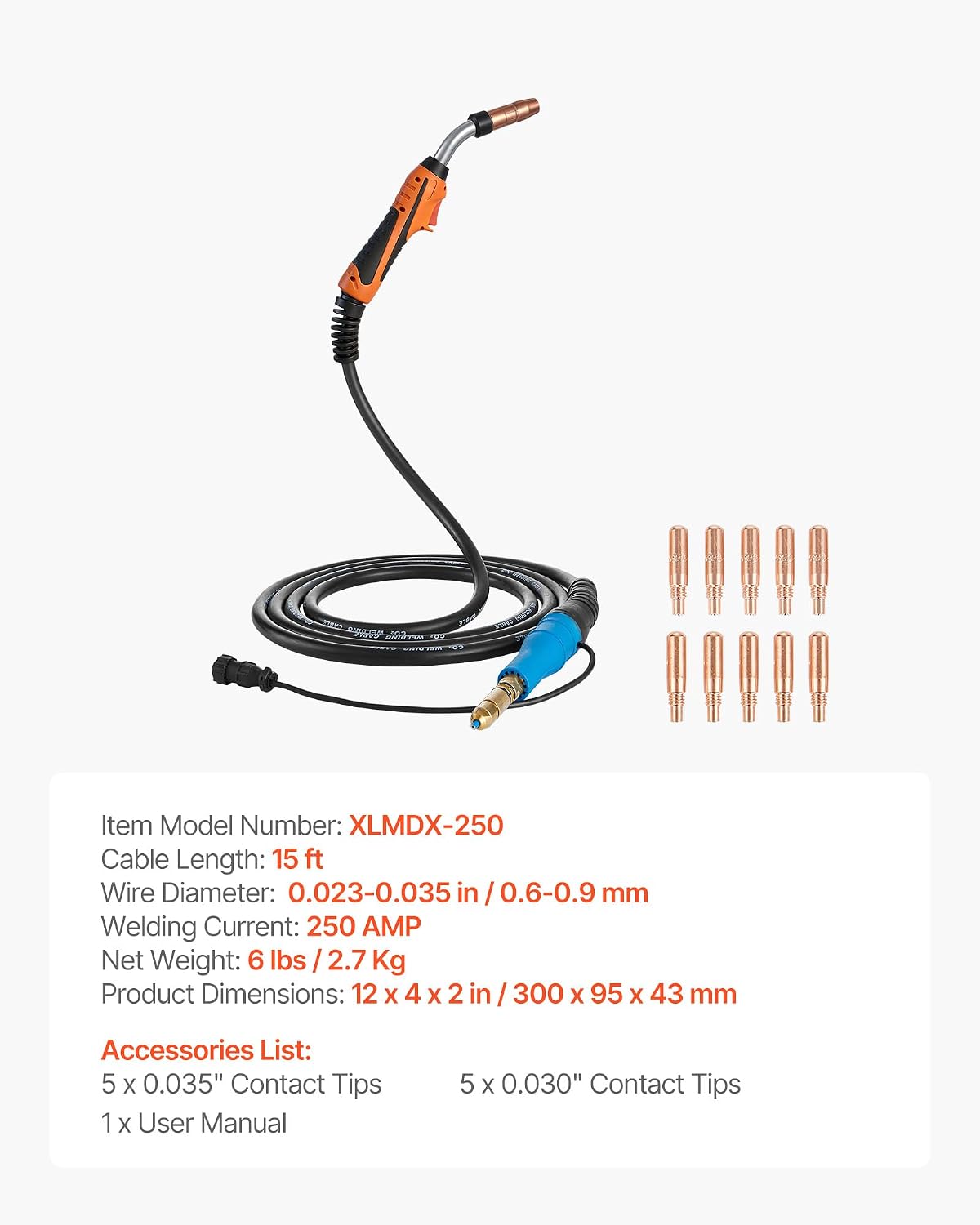 Thumbnail 6 de VEVOR MIG Welding Gun 250A