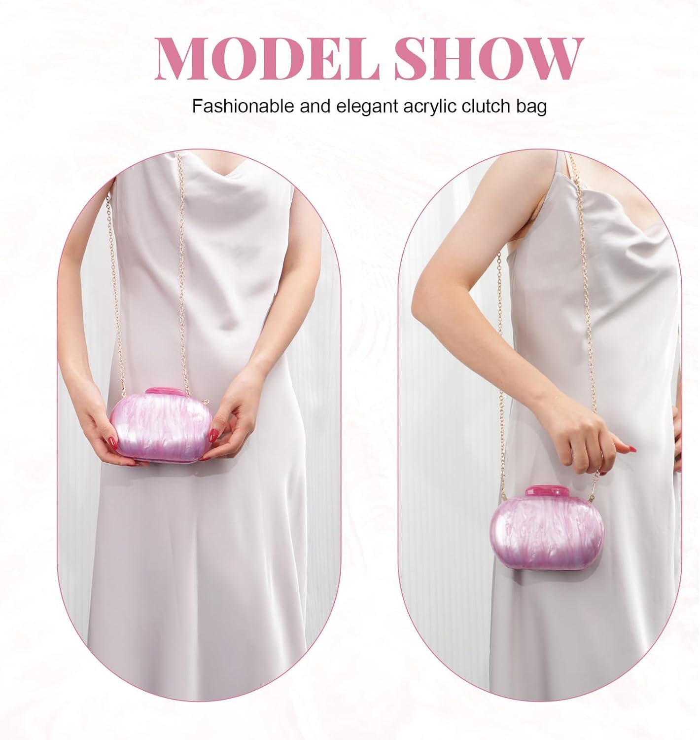 Thumbnail 1 de EVEOUT Acrylic Evening Clutch Bag for Weddings