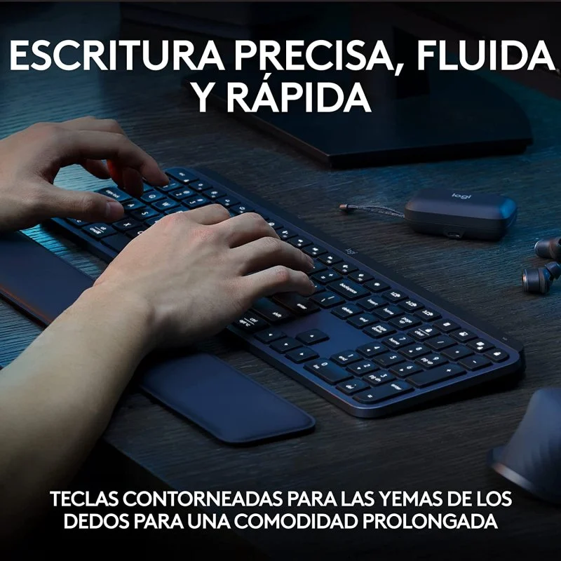Thumbnail 1 de Logitech MX Keys S: Teclado inalámbrico de perfil bajo para escritura fluida y multitarea
