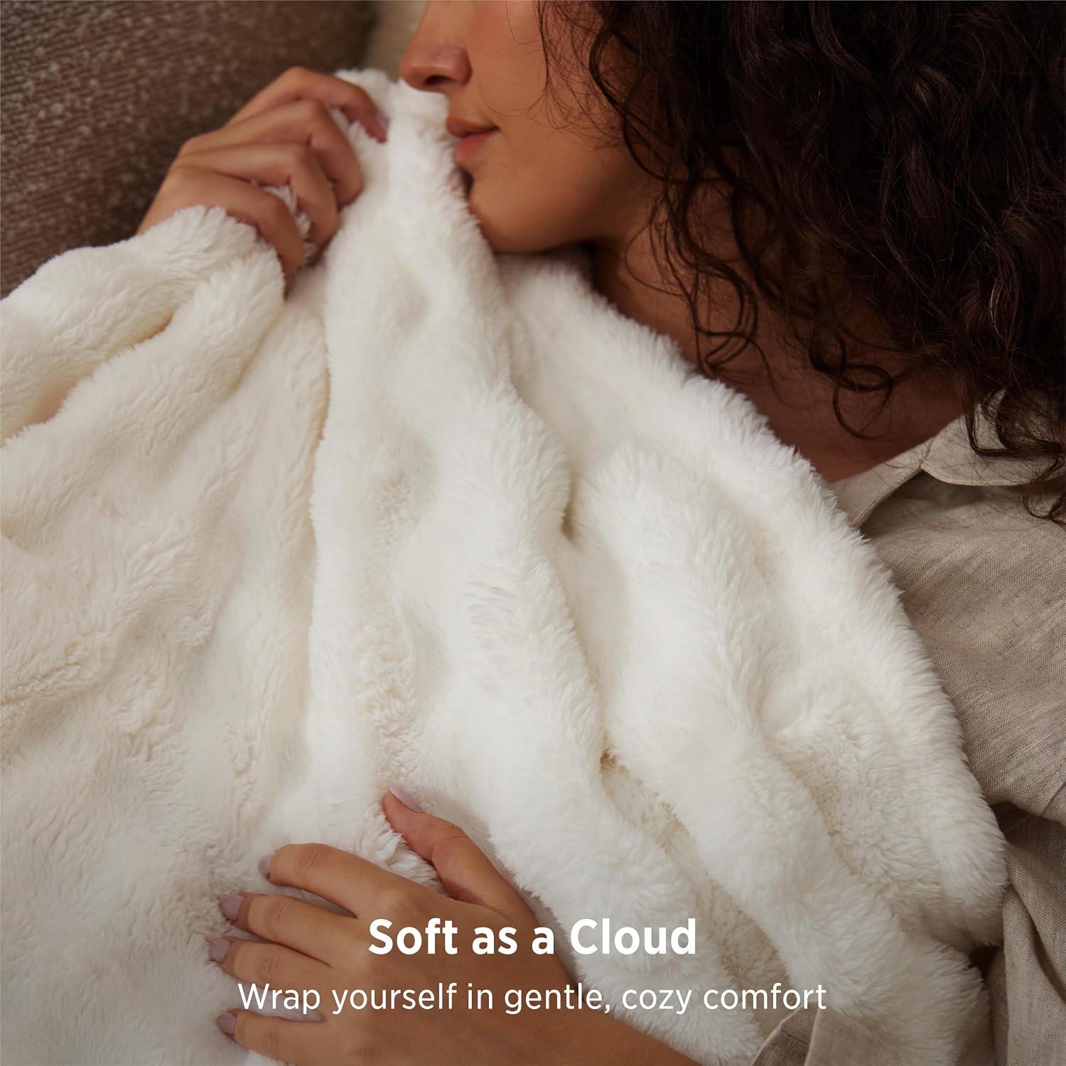 Detalle 2 de Bedsure 3D Bubble Throw Blanket, Off-White, Lightweight, 50 x 60