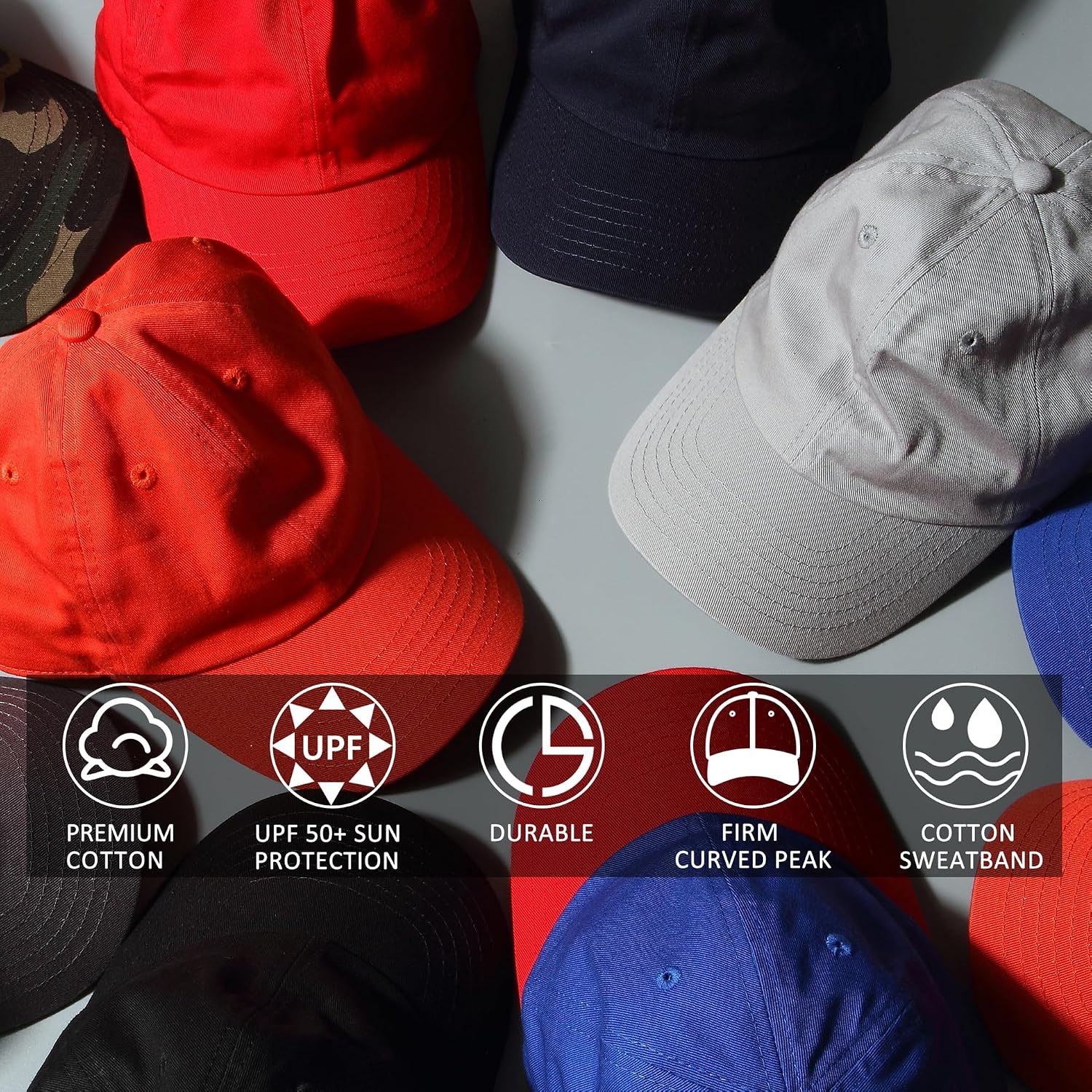 Thumbnail 1 de GADIEMKENSD Kids Plain Baseball Cap UPF 50+
