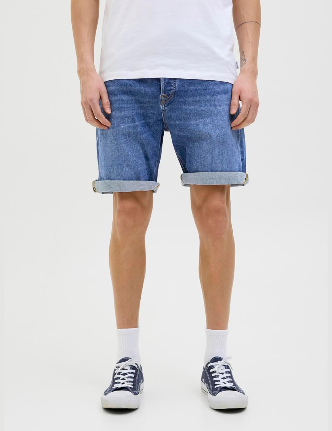 Detalle 2 de Jack & Jones Herren Jeans-Shorts Regular Fit – Mid Rise, kurze Hose