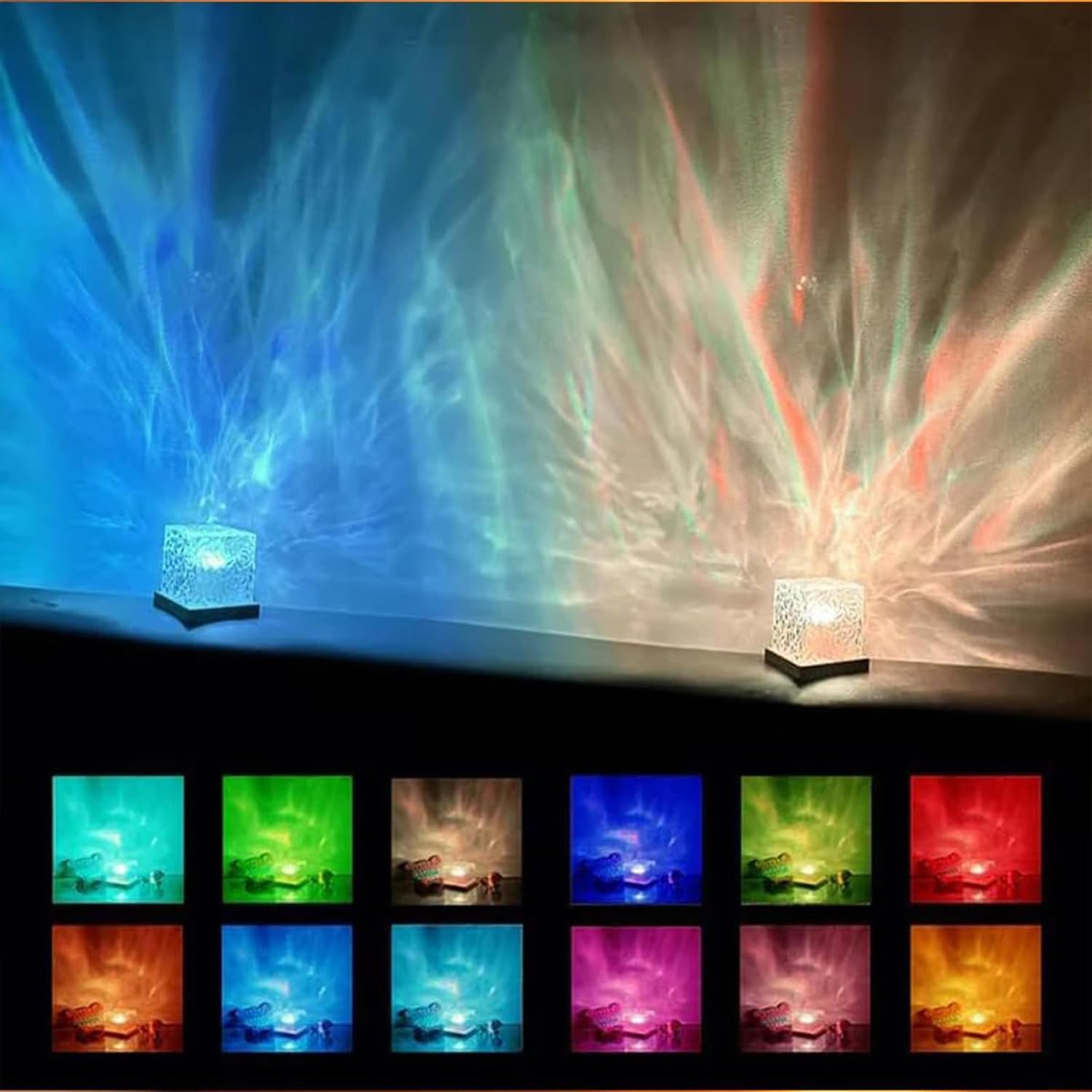 Detalle de Growalleter DY-FXSW001 Ocean Wave Projector Light, 16 Colors, Remote