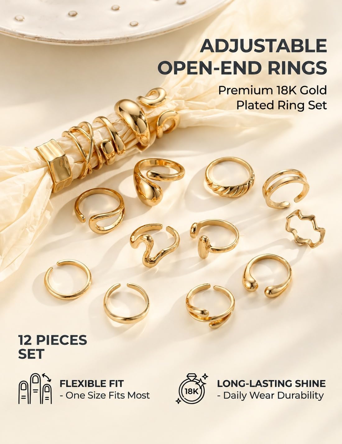 Detalle de 17KM Ring Set, 16-Piece