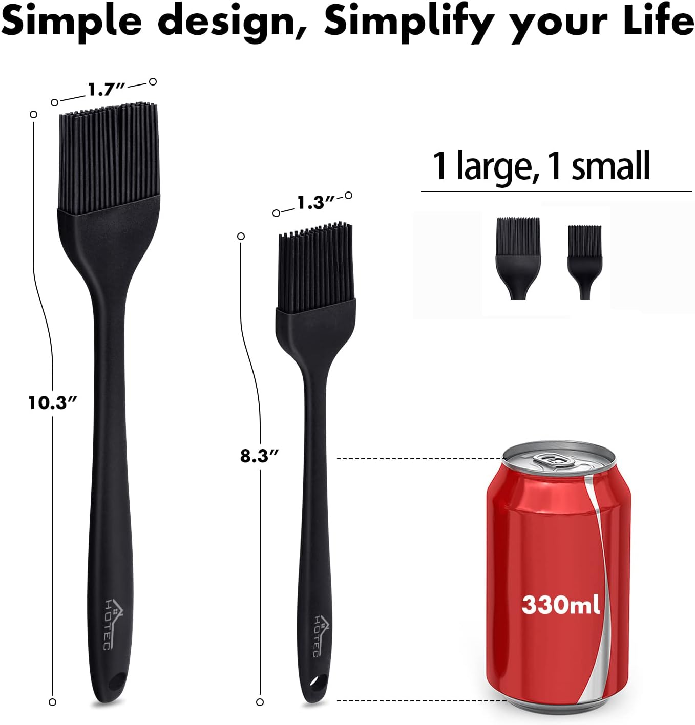 Detalle 2 de HOTEC 600℉ Basting Brushes 2-Pack