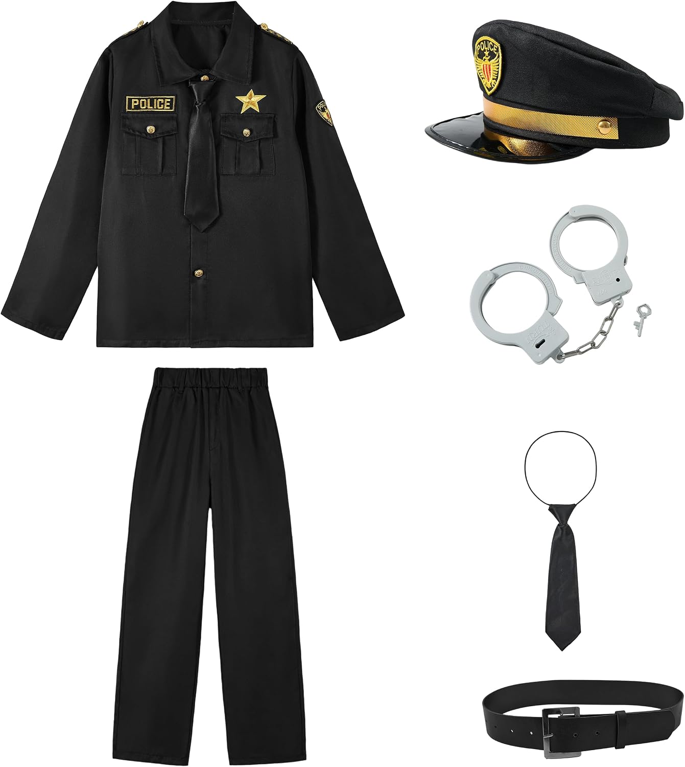 Thumbnail 1 de LOLANTA I07019 politieagentenkostuum voor kinderen met hoed en accessoires
