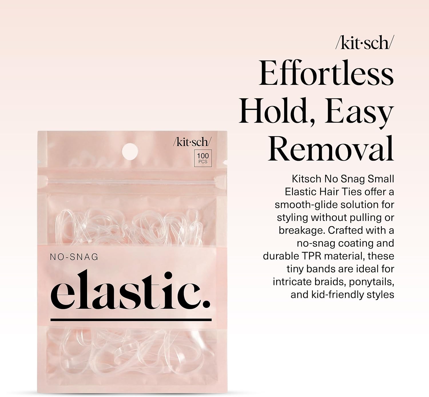 Detalle 2 de Kitsch Small Hair Elastics, 100-pack