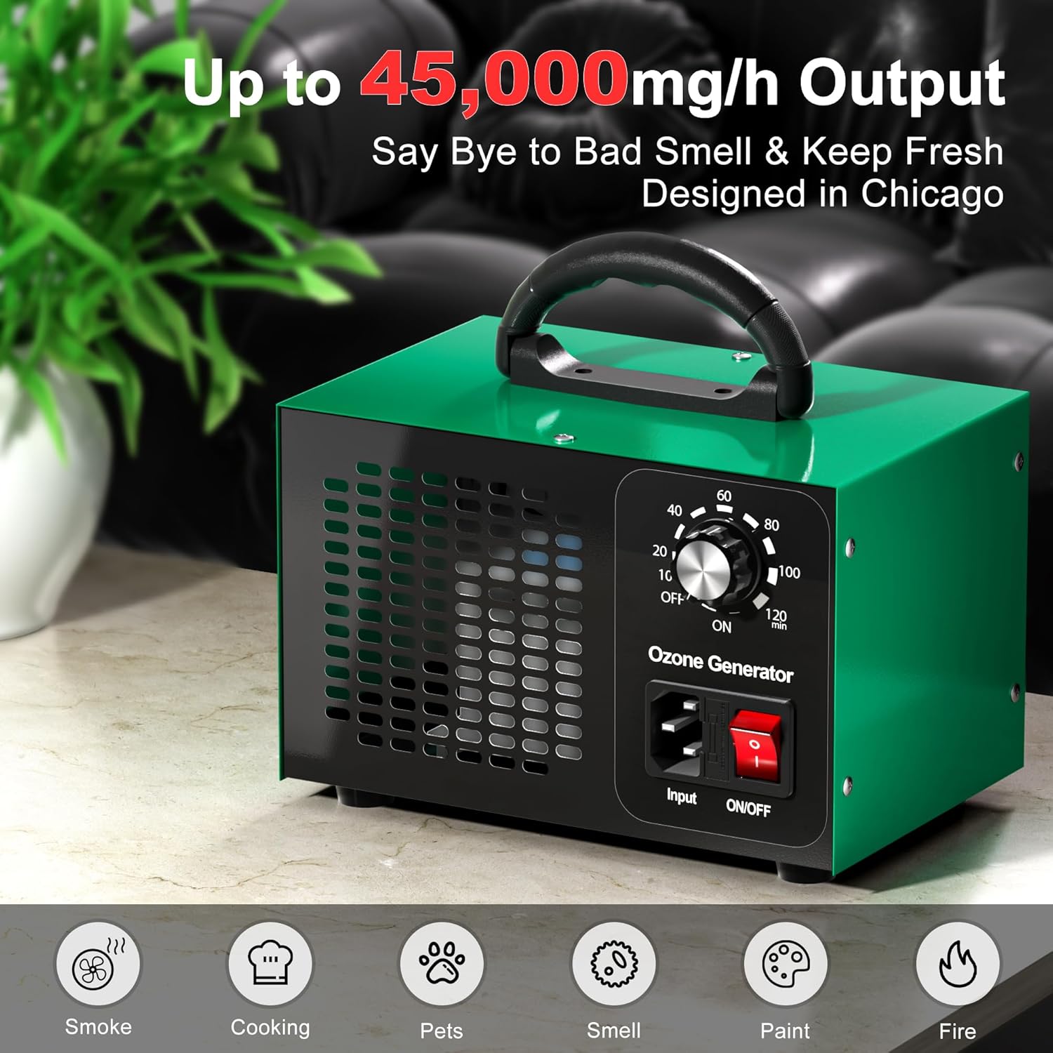 Thumbnail 1 de Ozone Generator 45,000mg/h O3 Car Deodorizer (Home/Industrial Air Ionizer)