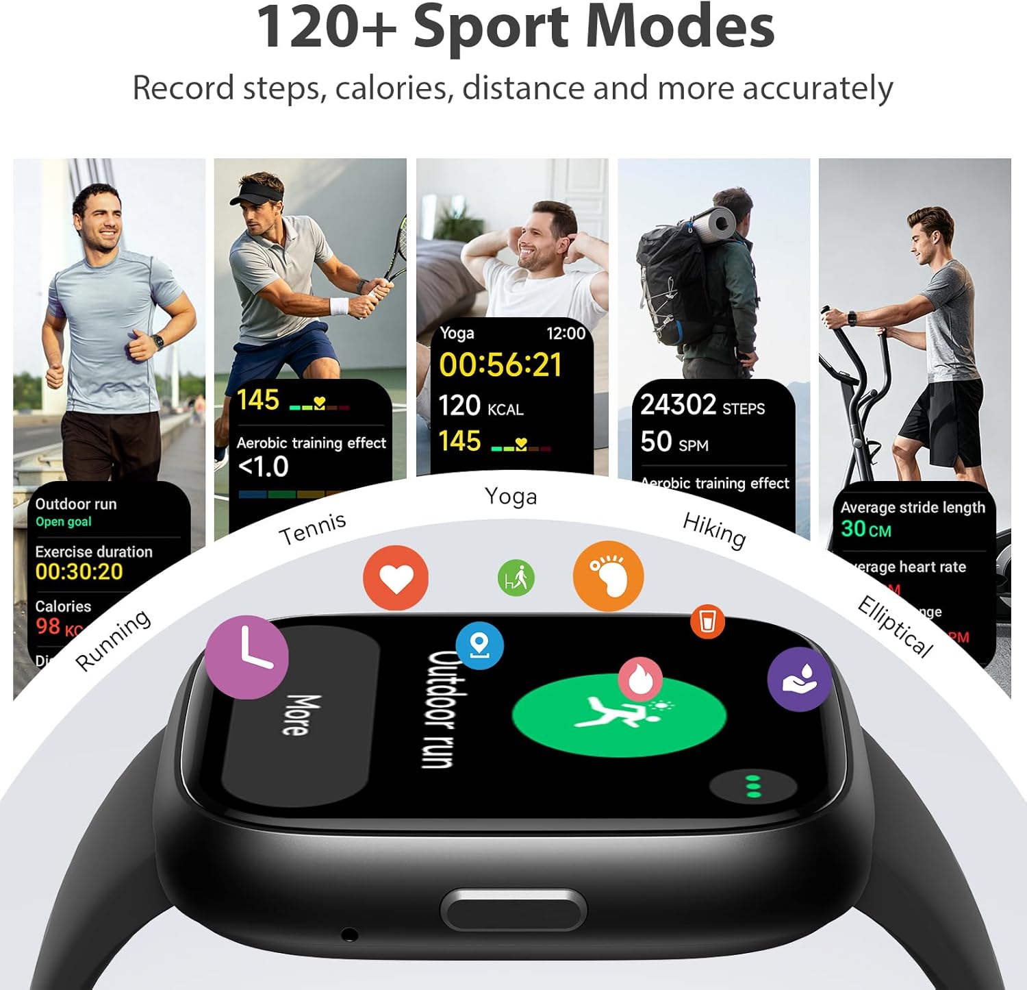 Detalle 2 de Alexa Smart Watch for Men and Women — 1.83" HD Fitness Watch with Bluetooth 5.3 Calling and 110+ Sports