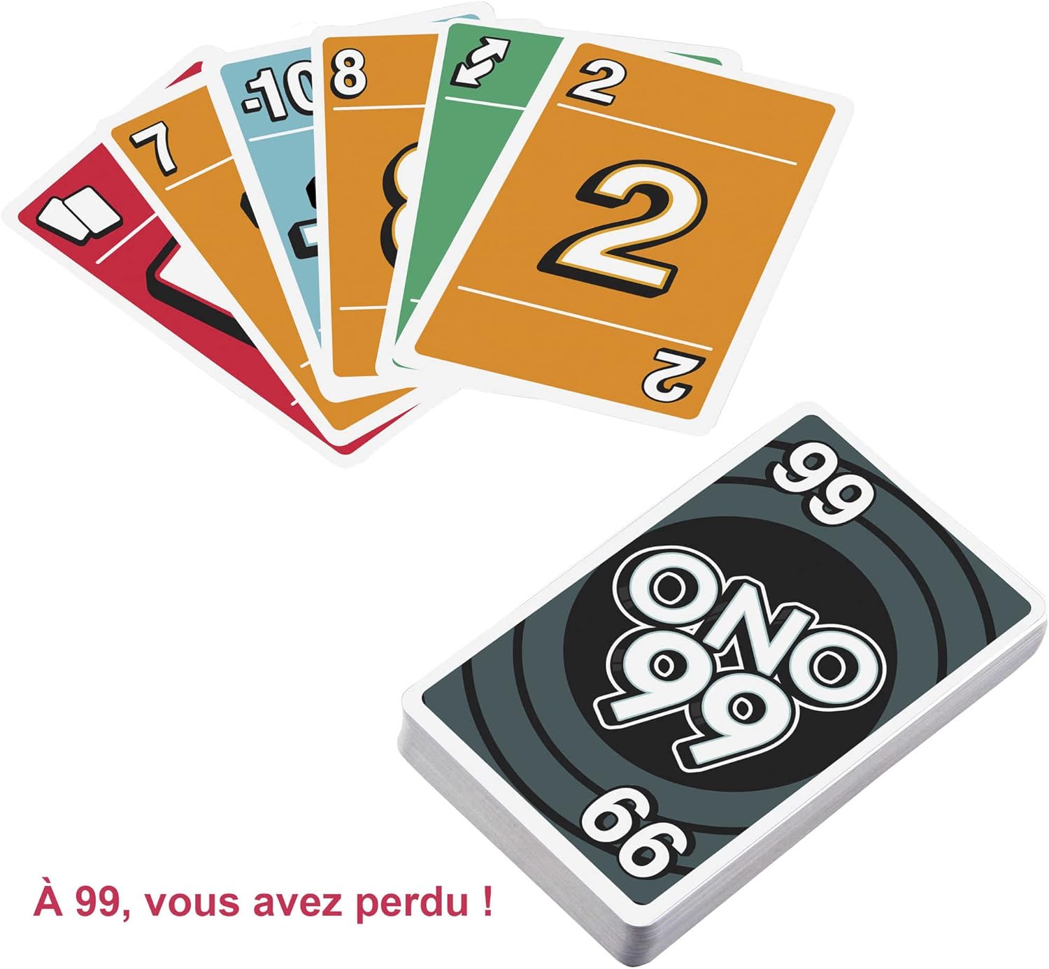 Thumbnail 2 de Mattel Games ONO 99 (HHL37) – Jeu de cartes de calcul pour toute la famille, dès 7 ans, 2 à 10 joueurs