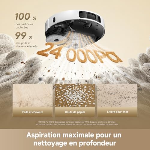 Detalle de DREAME L40 Ultra A : robot aspirateur et laveur à bascule des serpillières et vidage automatique