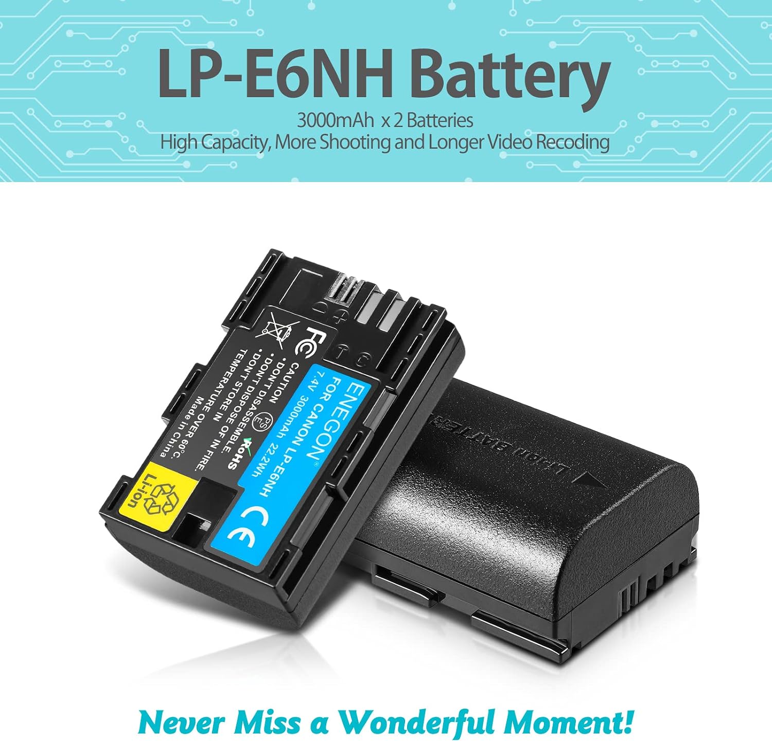 Thumbnail 1 de ENEGON LP-E6NH Akku 3000 mAh