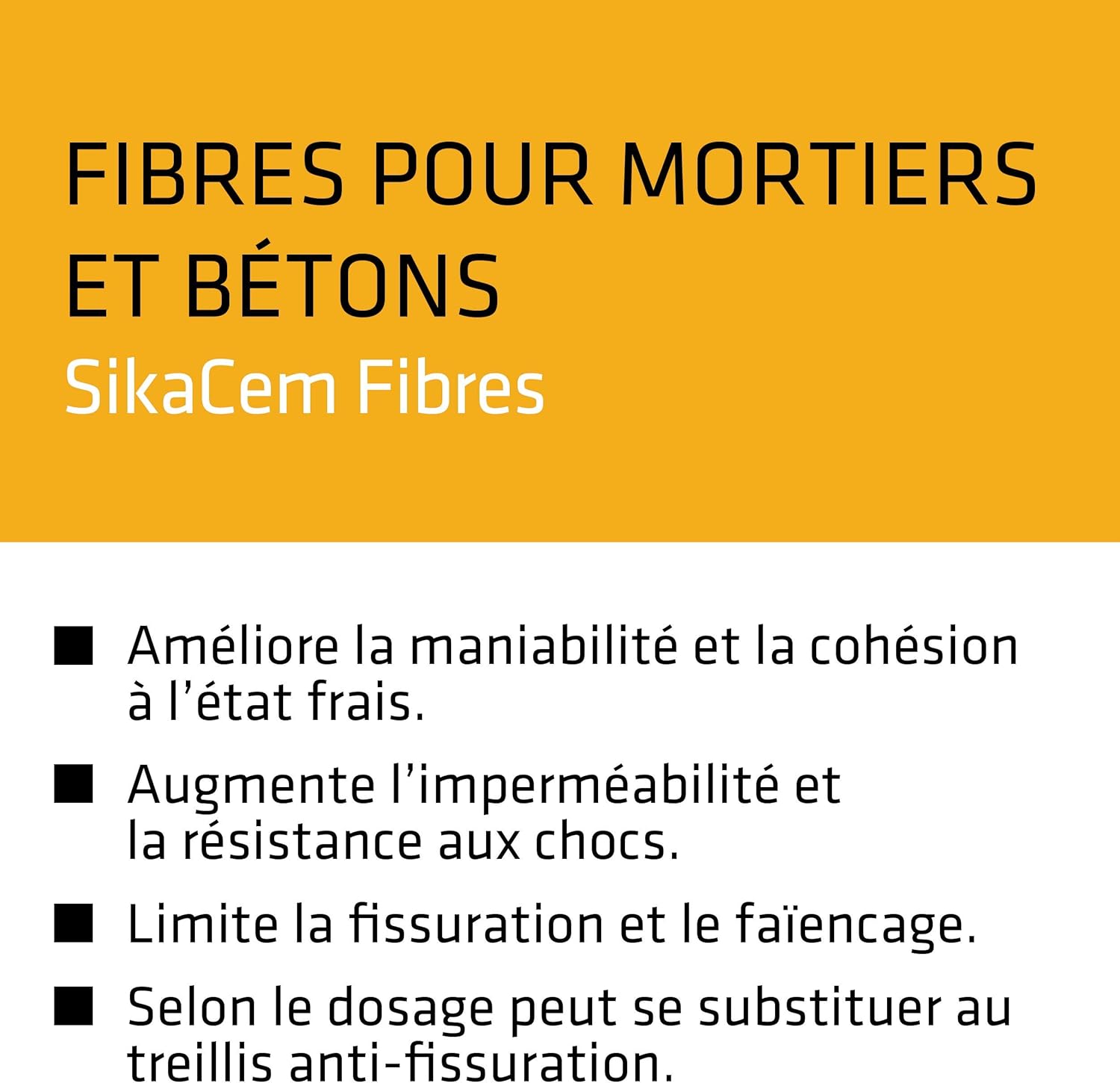 Detalle de SIKA Fibres structurelles 30 mm pour mortiers et bétons – SikaCem Fibres 30 Gris, 300 g