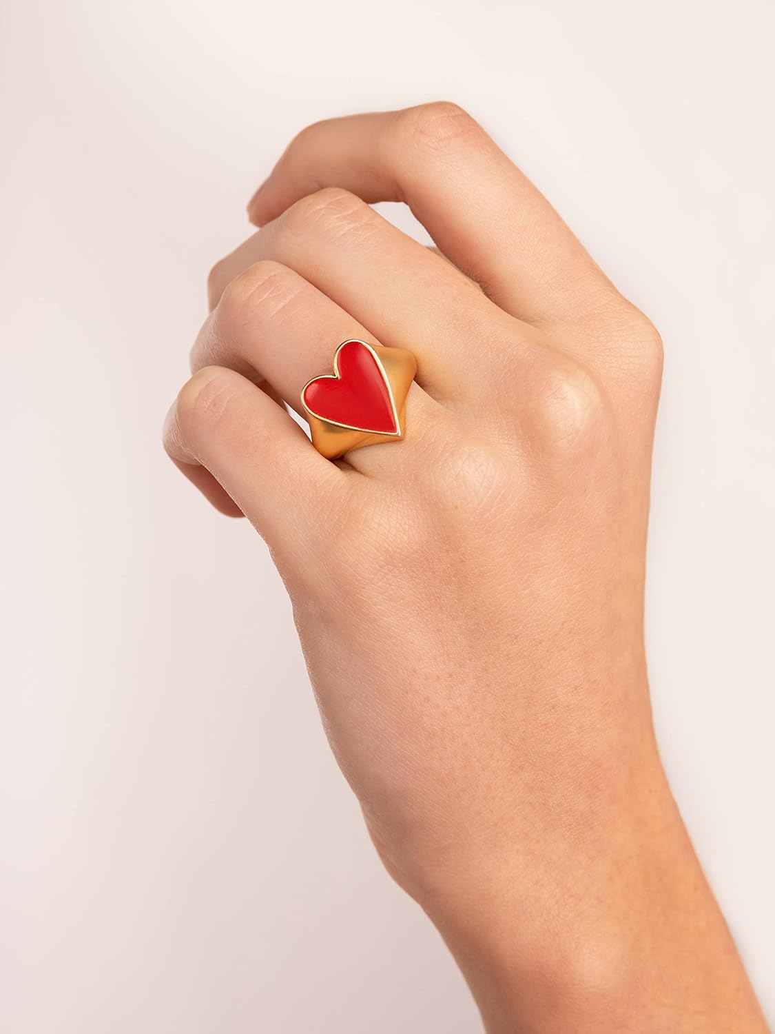 Detalle 2 de SINGULARU Bague Heart 15,8 mm bague rĂ©glable đ
