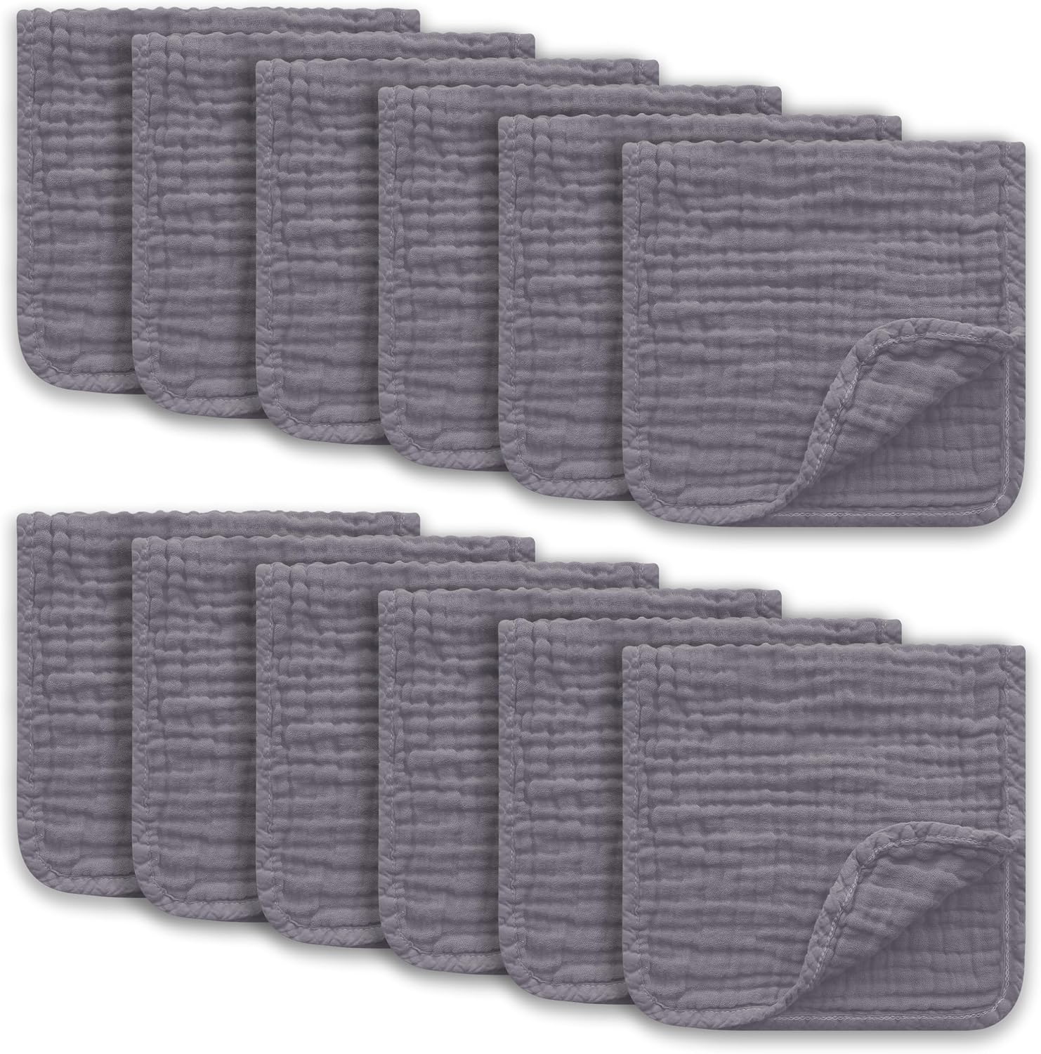Ease Cubs Muslin Burp Cloths, 100% Cotton