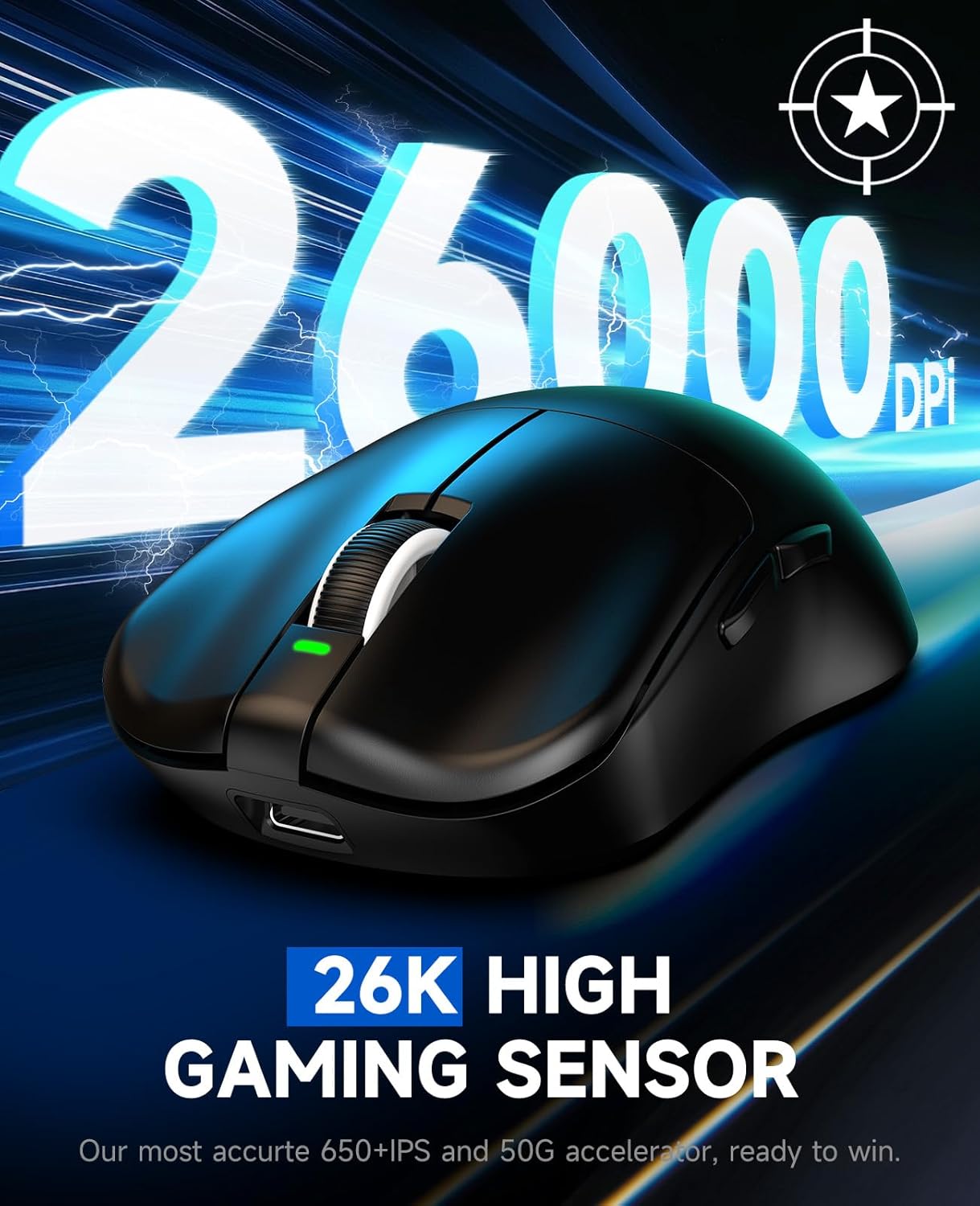 Thumbnail 2 de VGN Dragonfly F1 MOBA Wireless Gaming Mouse (PAW3395, 26K DPI, 55g) — Anti-Slip Grip, Dual-Mode 2.4GHz + USB-C