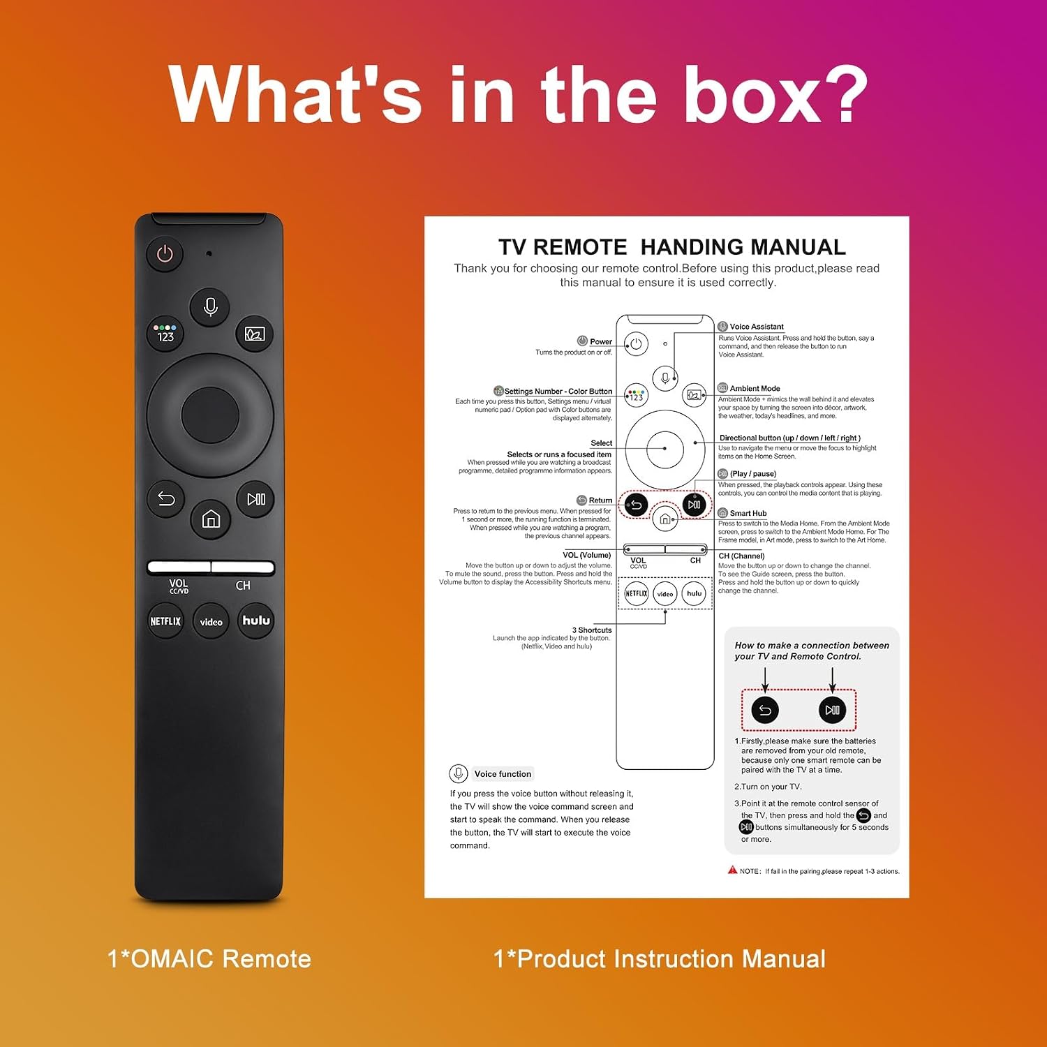 Thumbnail 5 de OMAIC Replacement Voice Remote 40ft