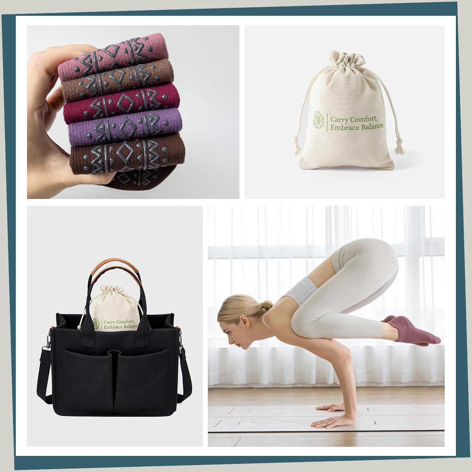 Thumbnail 5 de BISOUSOX Calcetines Yoga con Bolsa 3 Pares