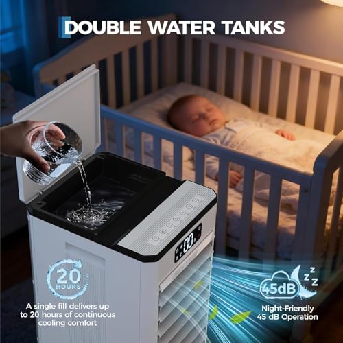 Thumbnail 2 de Thaookte 3-in-1 Klimagerät Luftkühler mit 7L-Wassertank – leise, effizient und vielseitig