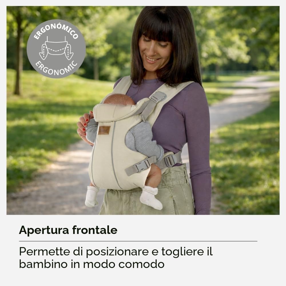 Detalle de Jané Dual Marsupio Ergonomico Neonato – Dalla Nascita (3,5–15 kg), 3 Posizioni, Beige