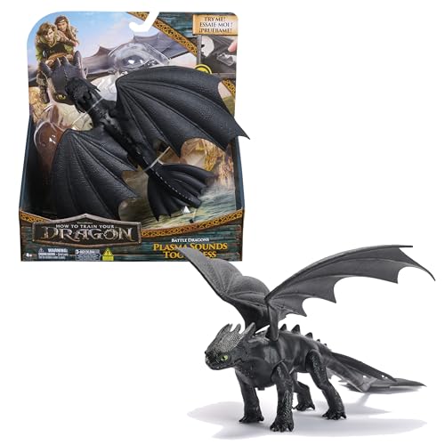 Dreamworks Dragons: Figura Desdentao de Batalla (33 cm) con Sonidos de Plasma
