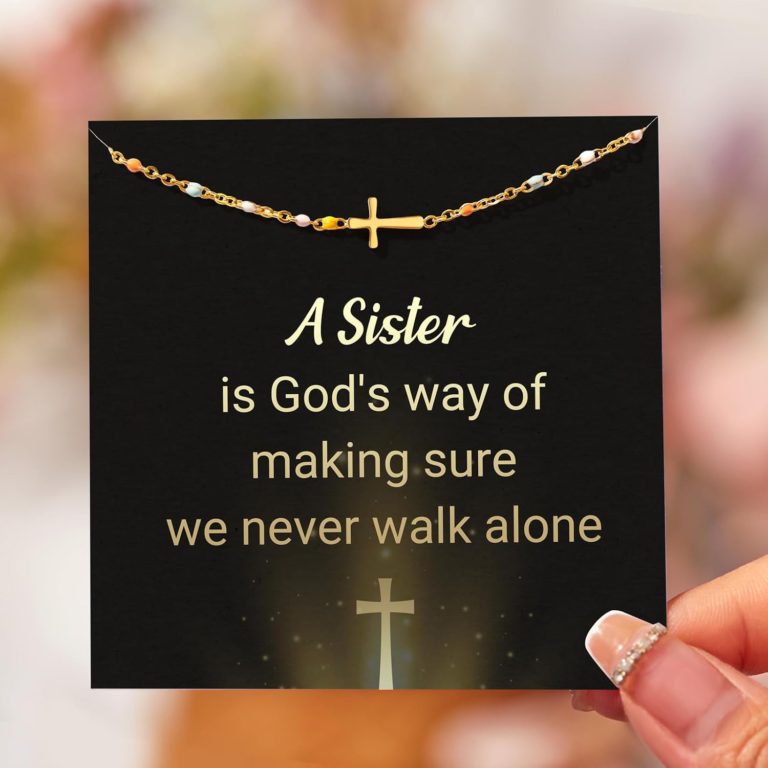 Detalle de STORYJEWELLERY Sister Bracelet, Adjustable 6–8-Inch Chain