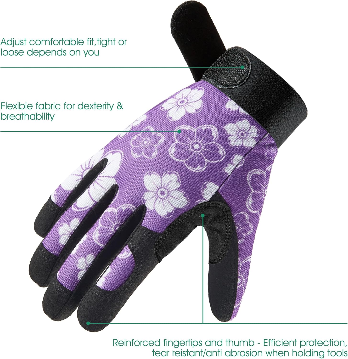 Thumbnail 1 de COOLJOB Gartenhandschuhe für Damen mit Klettverschluss – durchstichsichere, gepolsterte Rosenhandschuhe (1 Paar, Größe S–M)