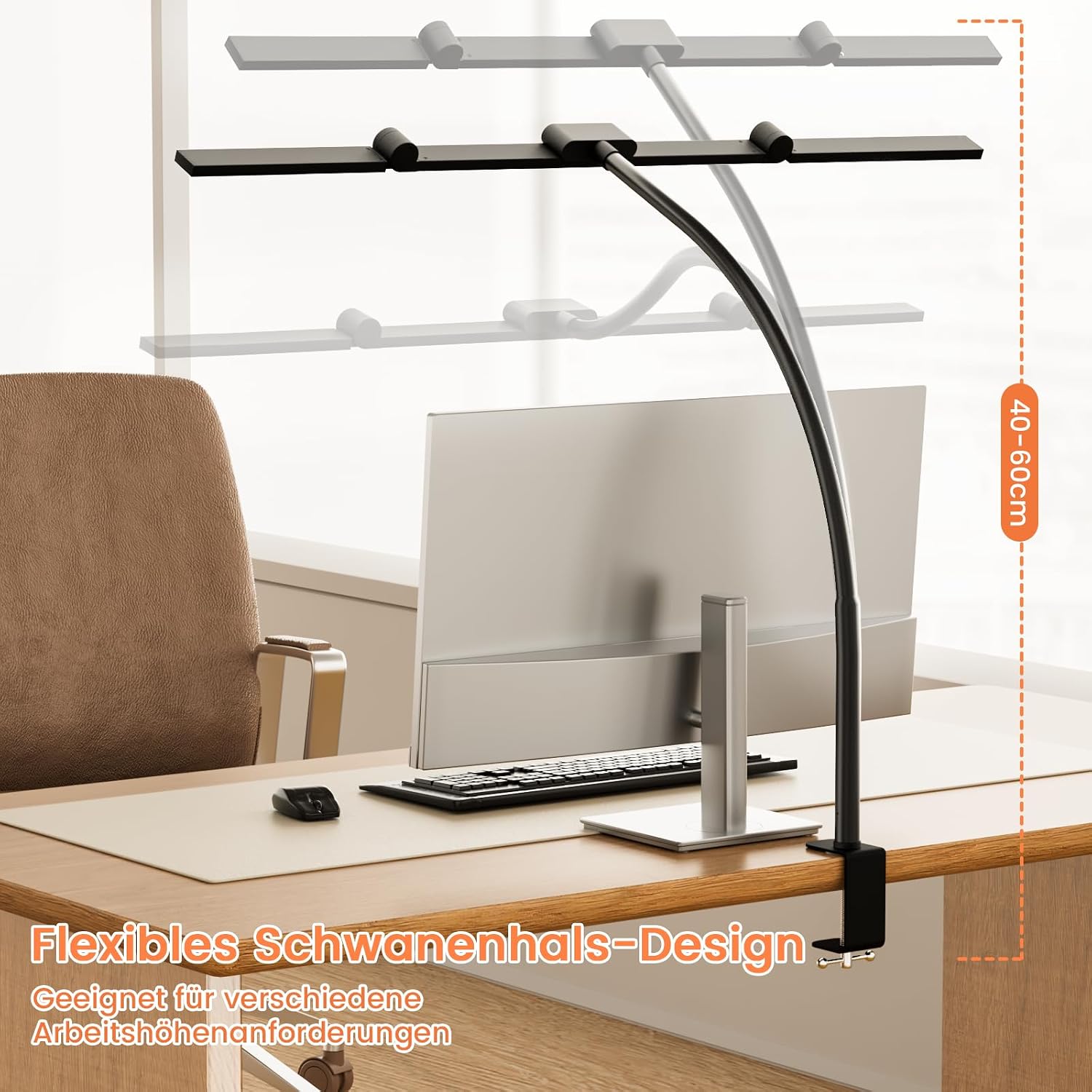 Detalle 2 de TYEE Schreibtischlampe 24W LED dimmbar, Tageslichtlampe