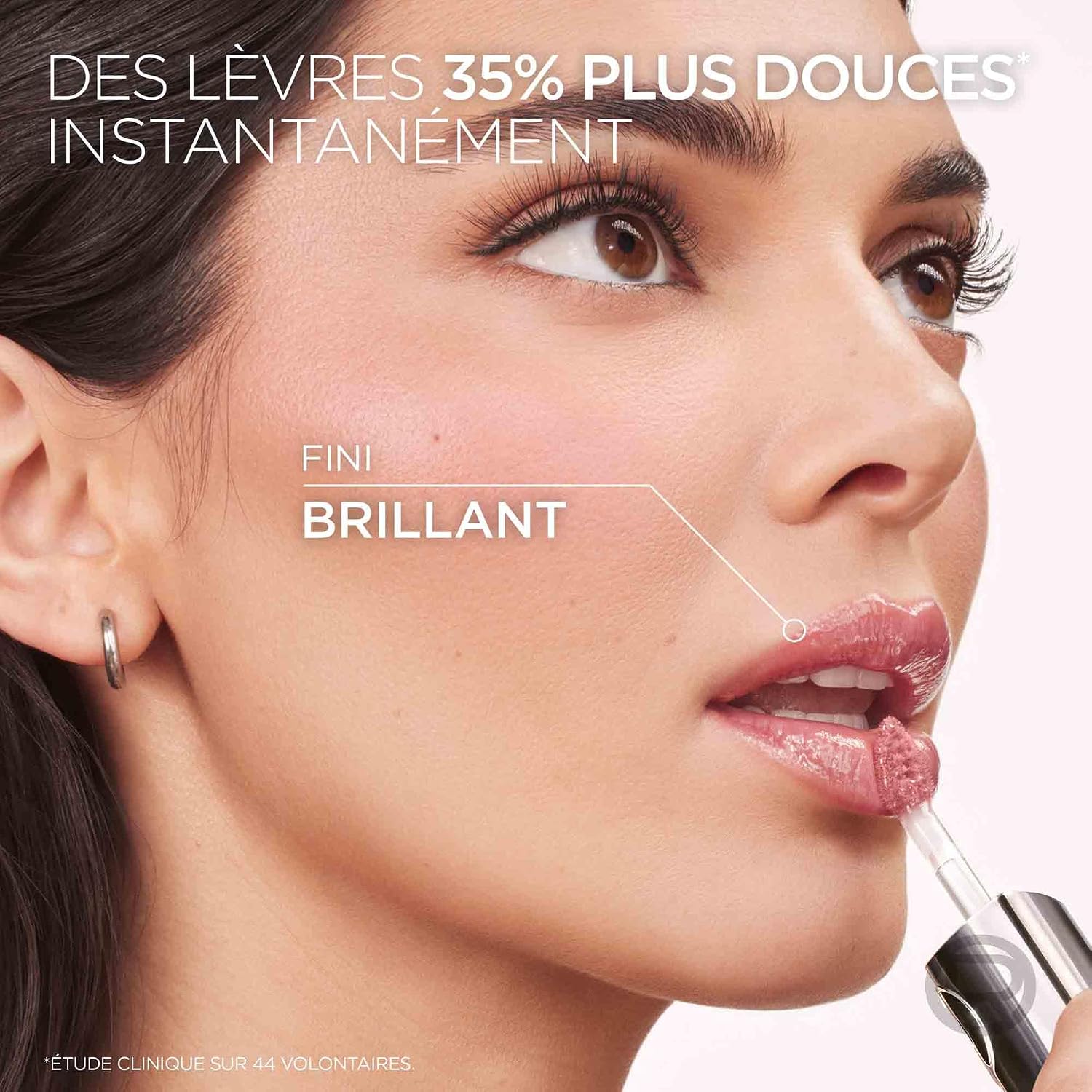 Detalle de L’Oréal Paris Gloss Hyaluron Lip Oil Plump Ambition – Teinte La Nuit Sparkle, huile à lèvres repulpante
