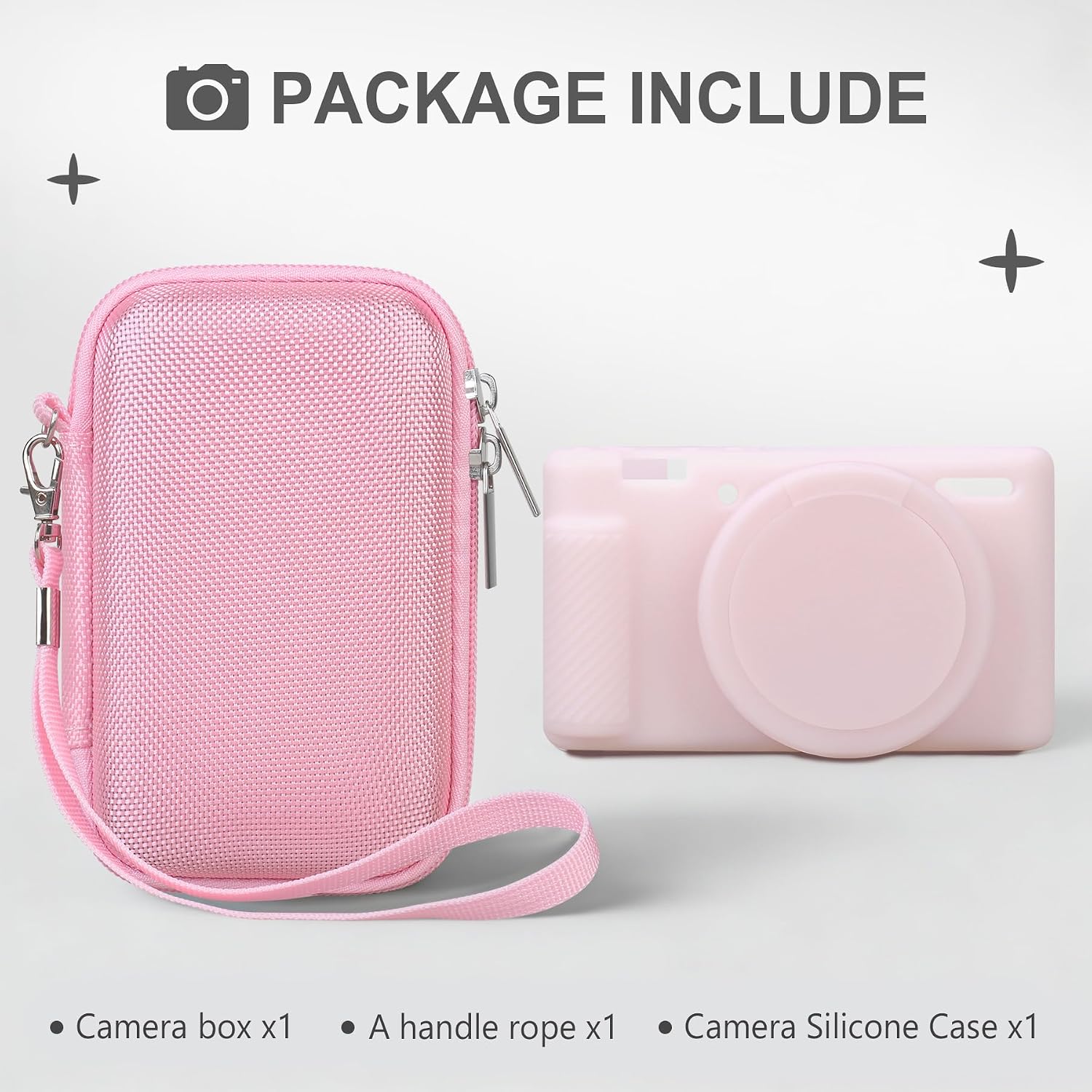 Thumbnail 1 de BOVKE 2-in-1 Camera Case for Sony ZV-1 — Silicone Skin + Hard Case Bundle (Pink)