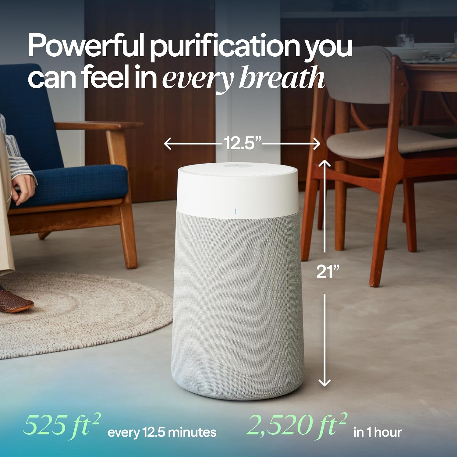 Detalle de Blueair Blue Max 3450i Smart WiFi Air Purifier (Alexa Enabled) with HEPASilent—Up to 103m²