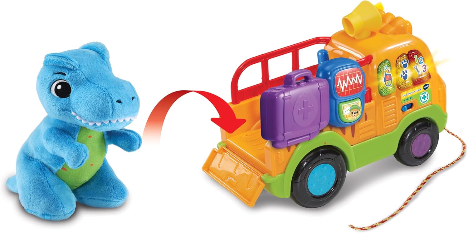 Thumbnail 3 de VTech Dino Rescue Truck pull-along toy with music, fine motor buttons and 3 songs (English version)