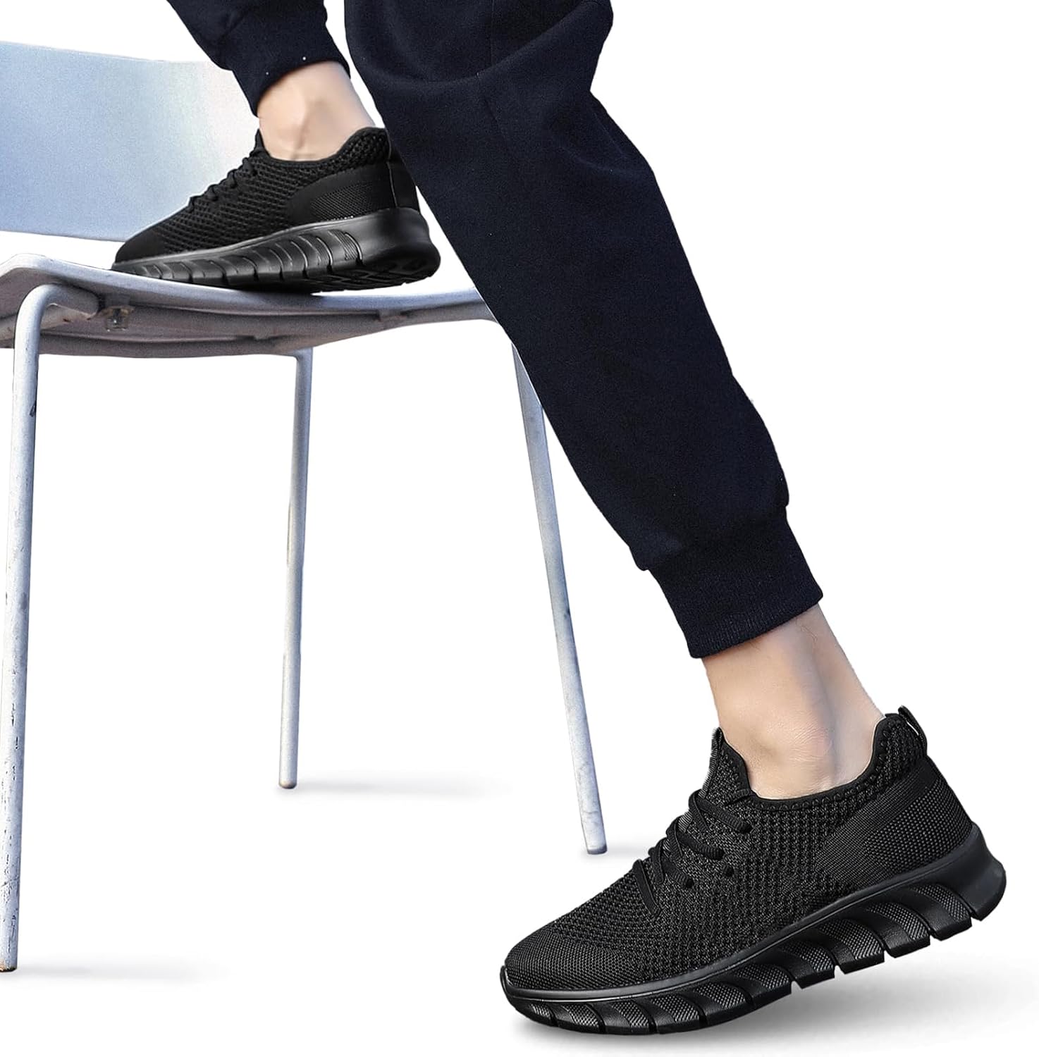 Detalle 2 de Damyuan Herren Sneaker Laufschuhe – leichte, atmungsaktive Allround-Sportschuhe für Outdoor-Aktivitäten