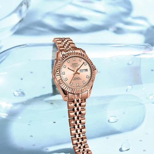 Detalle de NIBOSI orologi da donna analogici al quarzo con acciaio inox e quadrante luminoso