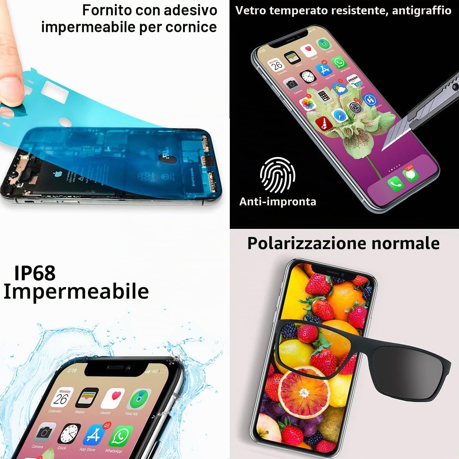 Detalle de Brinonac ricambio display LCD per iPhone XR da 6,1" con 3D Touch