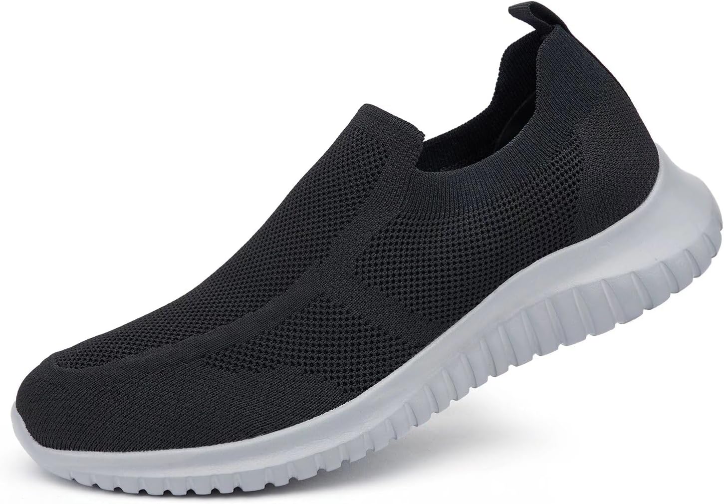 Detalle 2 de konhill Herren Slip On Sneaker – Leichtgewicht, atmungsaktive Mesh-Schuhe