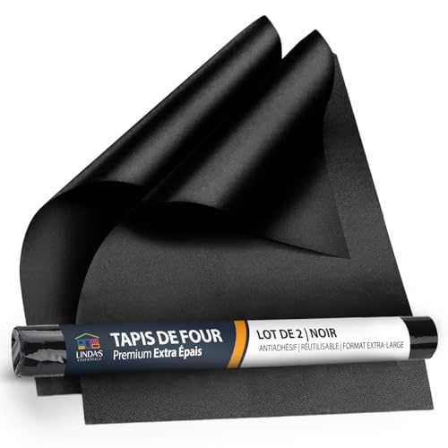 Detalle de Linda’s Essentials Feuille Protection Four Cuisson (Lot de 2) – Tapis de Cuisson Réutilisable 32x50 cm