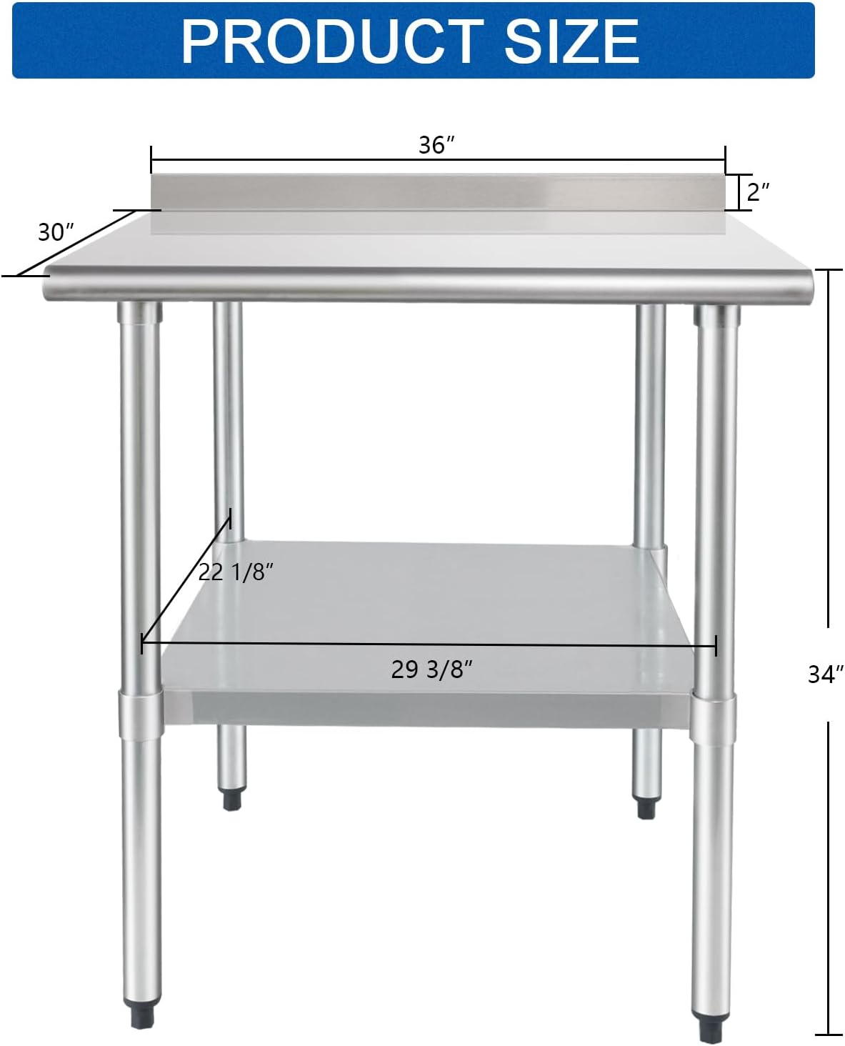 Thumbnail 1 de HARDURA Stainless Steel Prep Table 30 x 36