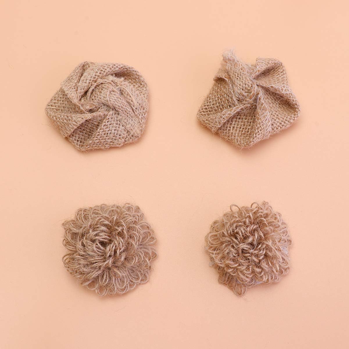 Thumbnail 5 de Healifty Rustic Burlap Flowers Decoration Set (24 pcs) for Wedding & DIY Crafts
