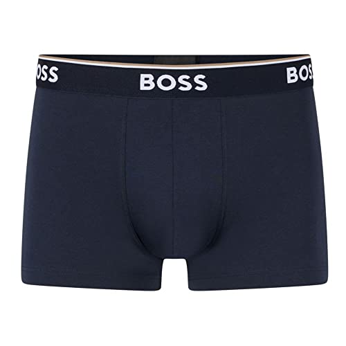 Detalle de BOSS Hugo Herren Trunk 3er-Pack Boxershorts Open Blue XL – bequemes Tragegefühl, atmungsaktives Material