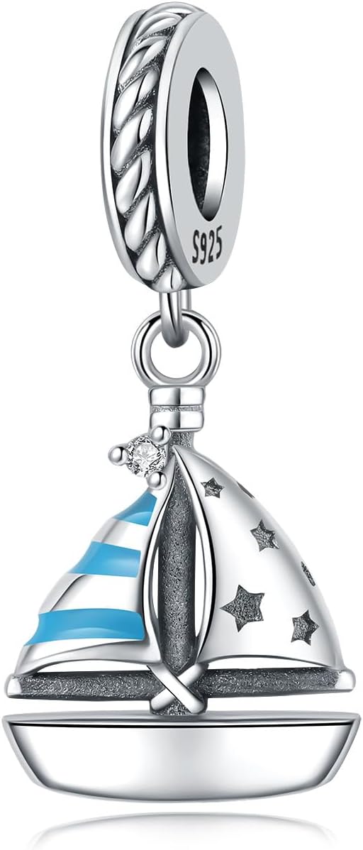 Detalle de PANPOKI Charms Anhänger aus 925er Sterlingsilber – Bead Charm für Damen, kompatibel mit europäischen Armbändern und Halsketten