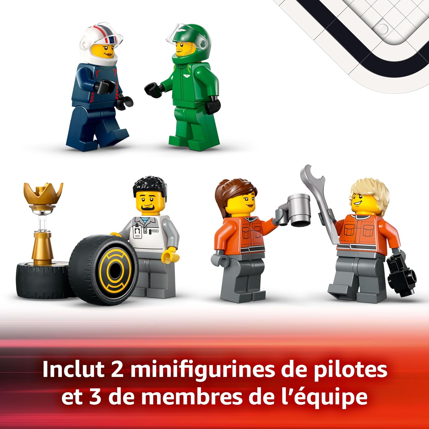 Detalle 2 de LEGO City Camion de F1 avec RB20 et AMR24 – Transporteur pour voitures Red Bull & Aston Martin (60445)