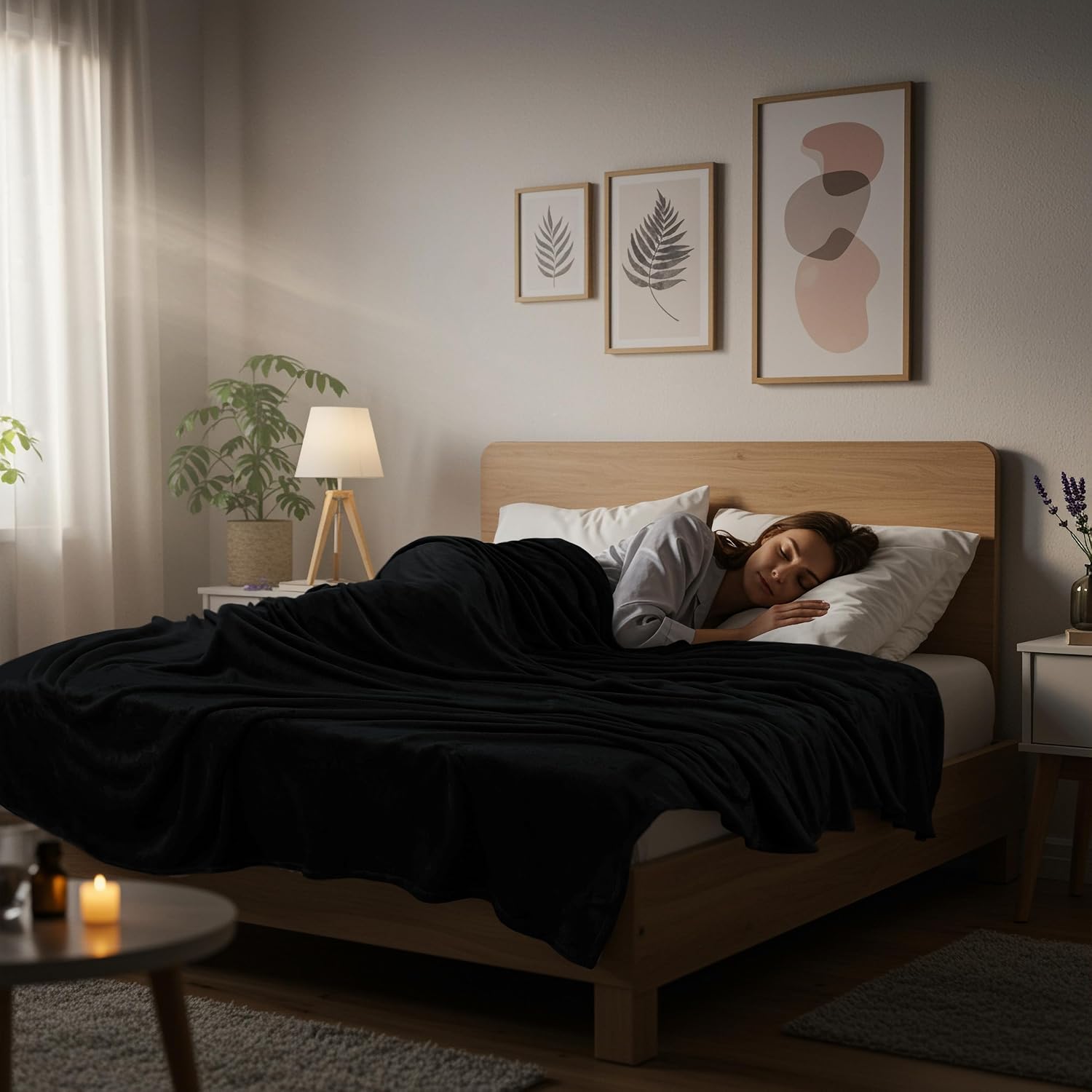 Thumbnail 5 de Utopia Bedding Kuscheldecke 228x228 Schwarz