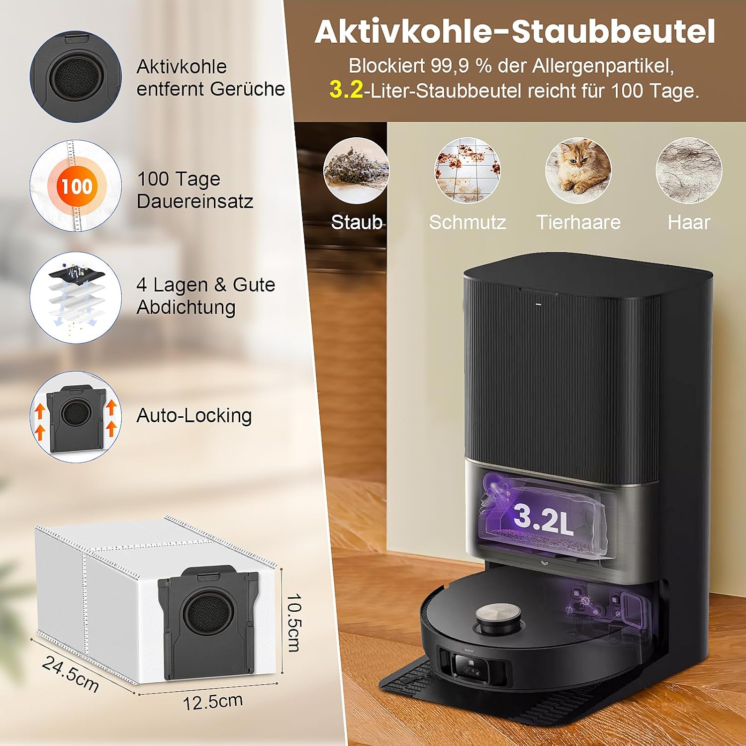 Detalle de Alloytool Zubehör Dreame X50 22 Stück 🧹