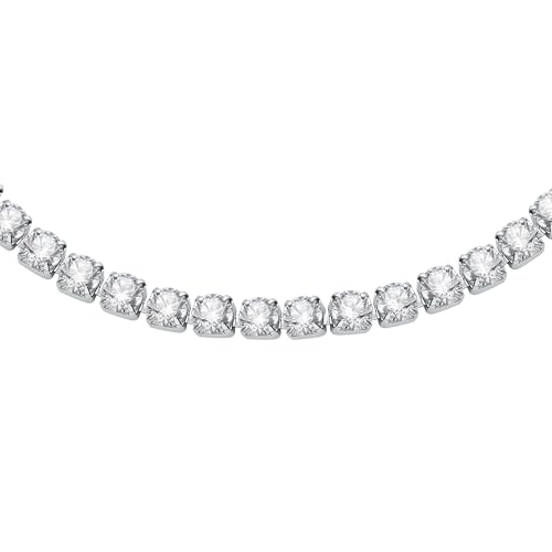 Detalle de SECTOR Bracciale Polseira Tennis in Acciaio Aço Prate con Cristallo Prate – 22 cm