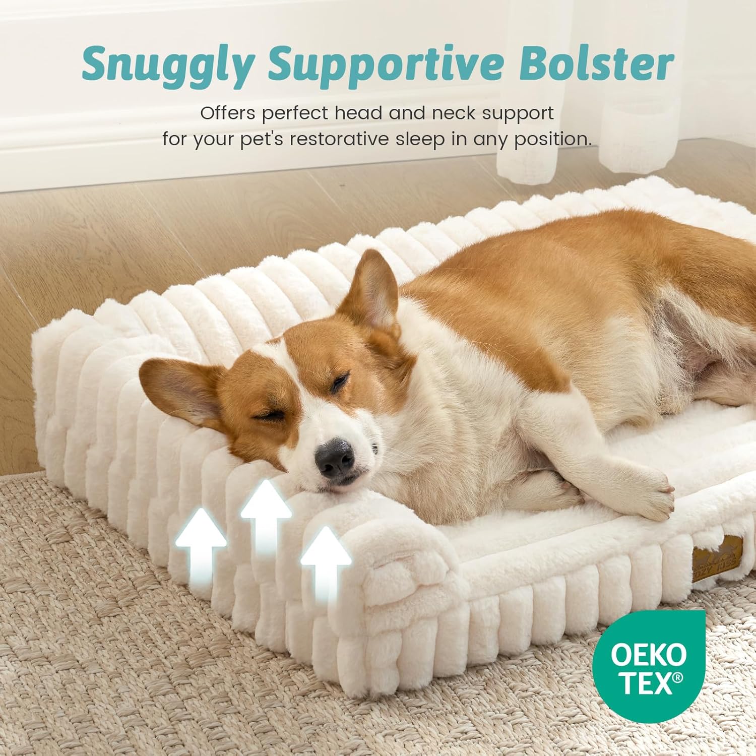Detalle de COZY KISS Orthopaedic Dog Bed for Large Dogs 90x68x15cm