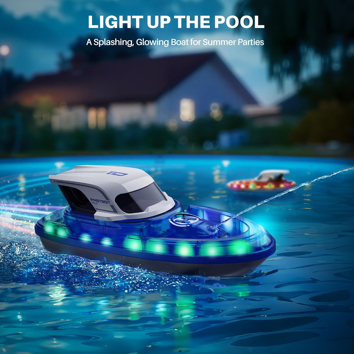Detalle de SYMA Set di 2 barche telecomandate per bambini – Barche RC da corsa con LED e spray acqua (Q16)